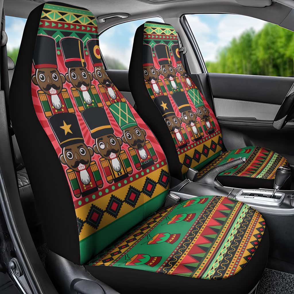 Black Nutcrackers Car Seat Cover Afro Christmas - Wonder Print Shop
