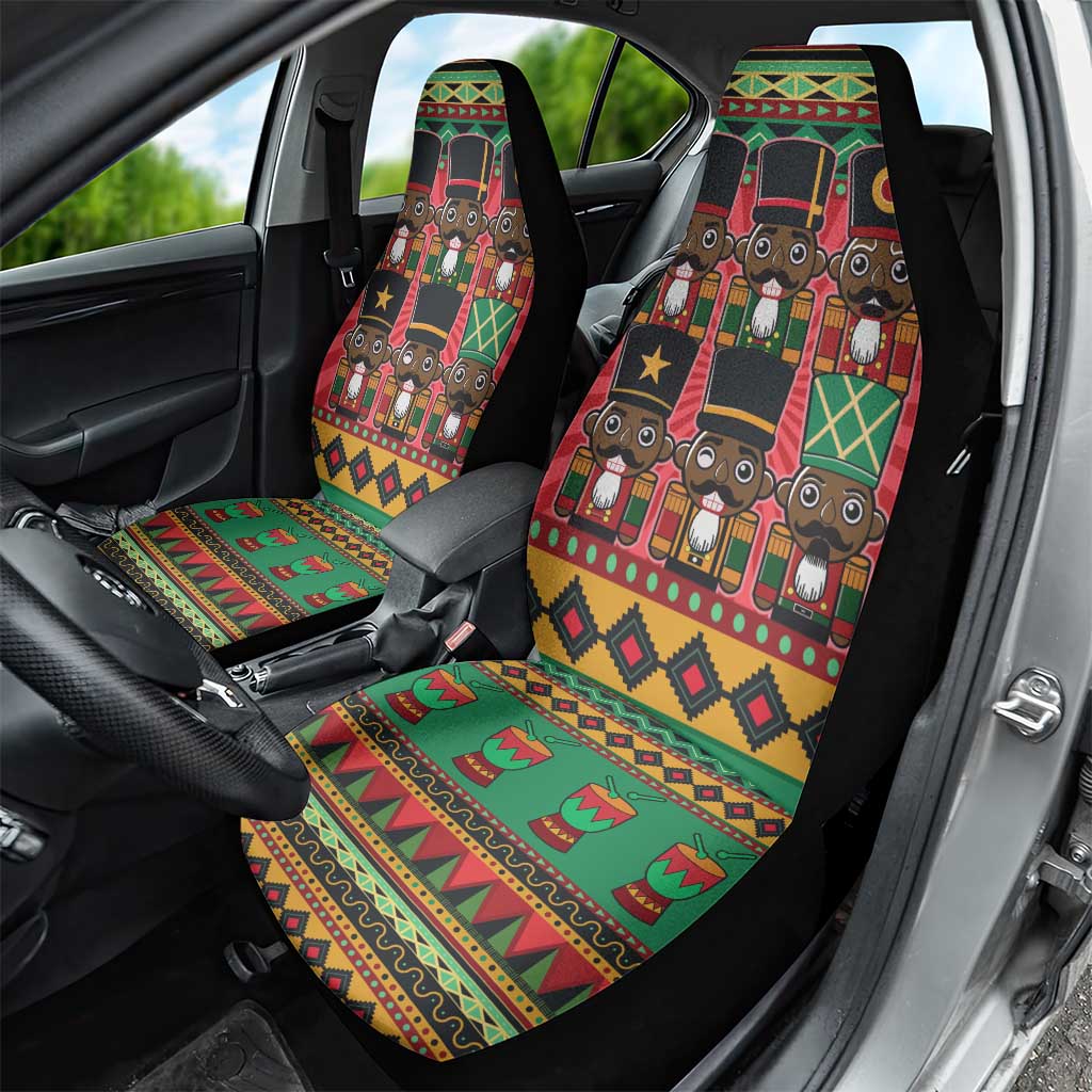 Black Nutcrackers Car Seat Cover Afro Christmas - Wonder Print Shop