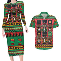 Black Nutcrackers Couples Matching Long Sleeve Bodycon Dress and Hawaiian Shirt Afro Christmas - Wonder Print Shop