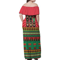 Black Nutcrackers Family Matching Off Shoulder Maxi Dress and Hawaiian Shirt Afro Christmas - Wonder Print Shop