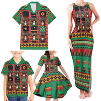 Black Nutcrackers Family Matching Tank Maxi Dress and Hawaiian Shirt Afro Christmas - Wonder Print Shop