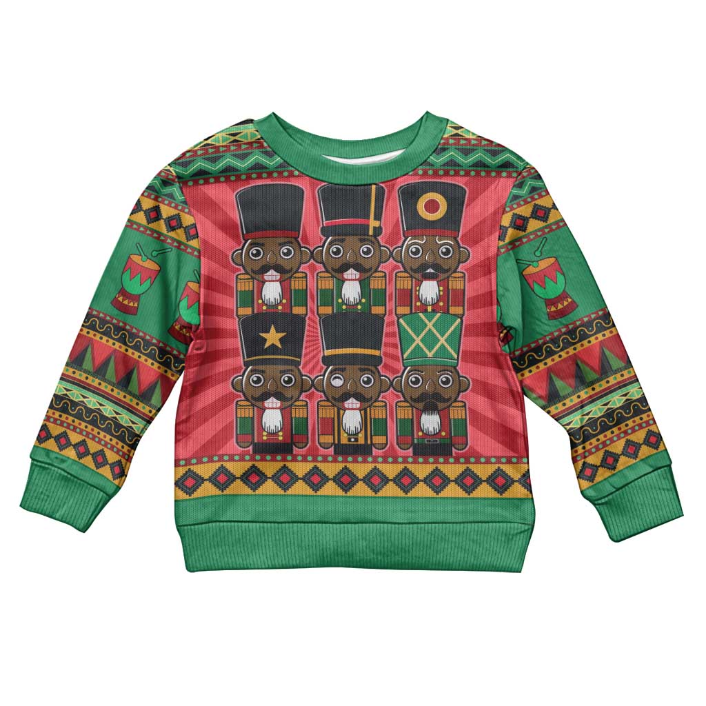 Black Nutcrackers Kid Ugly Christmas Sweater Afro Christmas - Wonder Print Shop