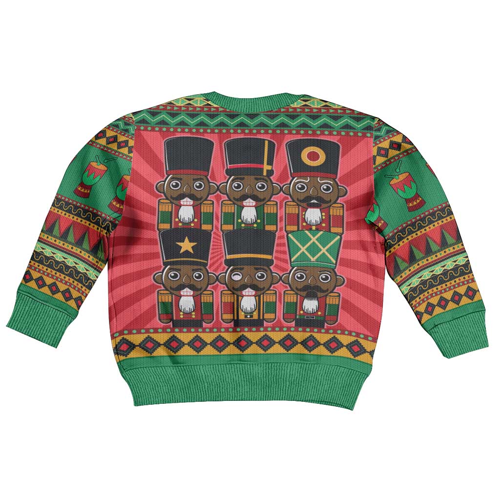 Black Nutcrackers Kid Ugly Christmas Sweater Afro Christmas - Wonder Print Shop
