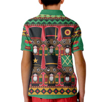 Black Nutcrackers Kid Polo Shirt Afro Christmas - Wonder Print Shop