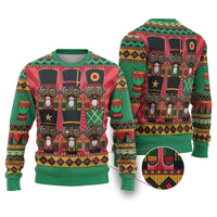 Black Nutcrackers Ugly Christmas Sweater Afro Christmas - Wonder Print Shop
