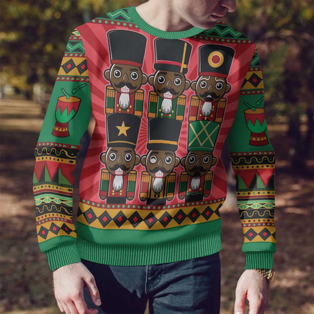 Black Nutcrackers Ugly Christmas Sweater Afro Christmas - Wonder Print Shop