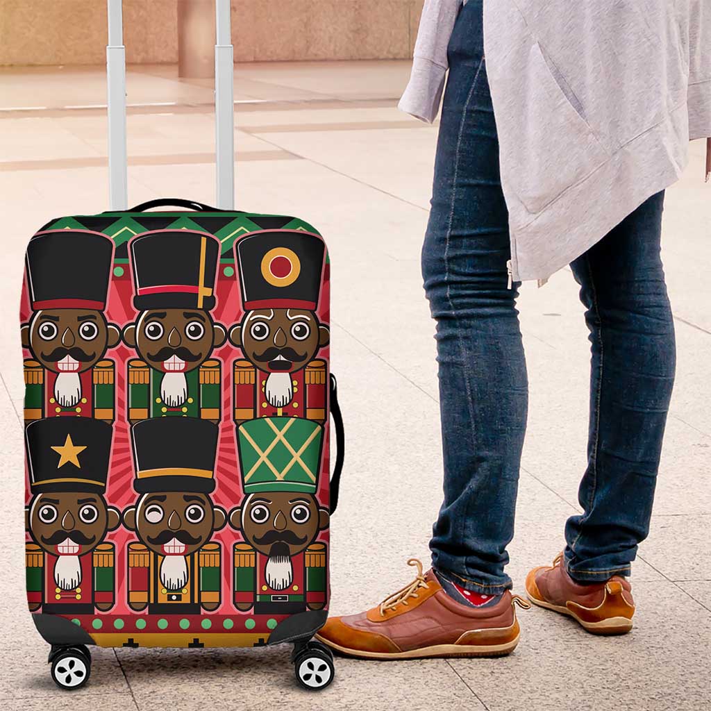Black Nutcrackers Luggage Cover Afro Christmas - Wonder Print Shop