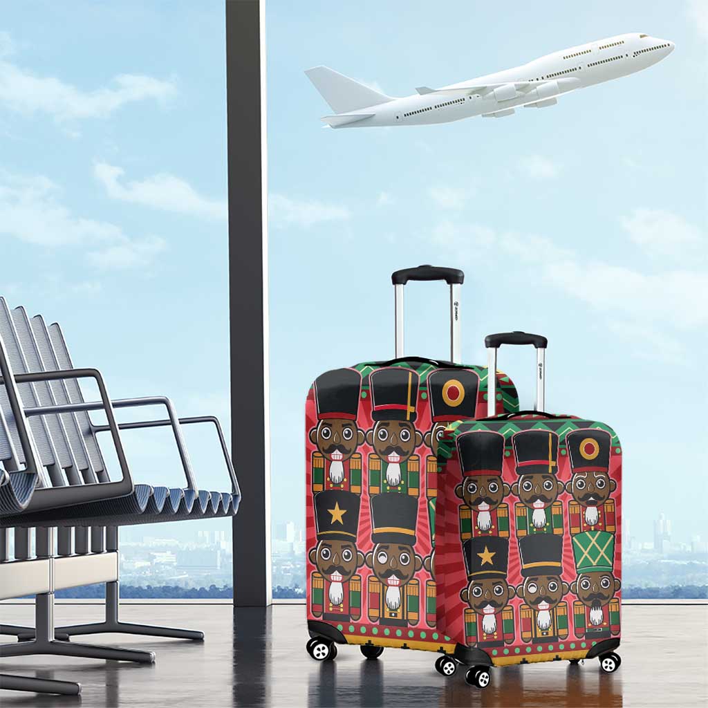 Black Nutcrackers Luggage Cover Afro Christmas - Wonder Print Shop