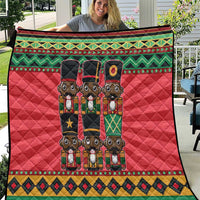Black Nutcrackers Quilt Afro Christmas - Wonder Print Shop