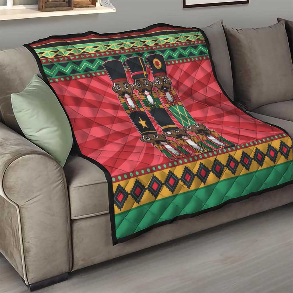 Black Nutcrackers Quilt Afro Christmas - Wonder Print Shop