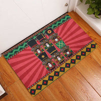 Black Nutcrackers Rubber Doormat Afro Christmas - Wonder Print Shop