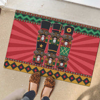 Black Nutcrackers Rubber Doormat Afro Christmas - Wonder Print Shop