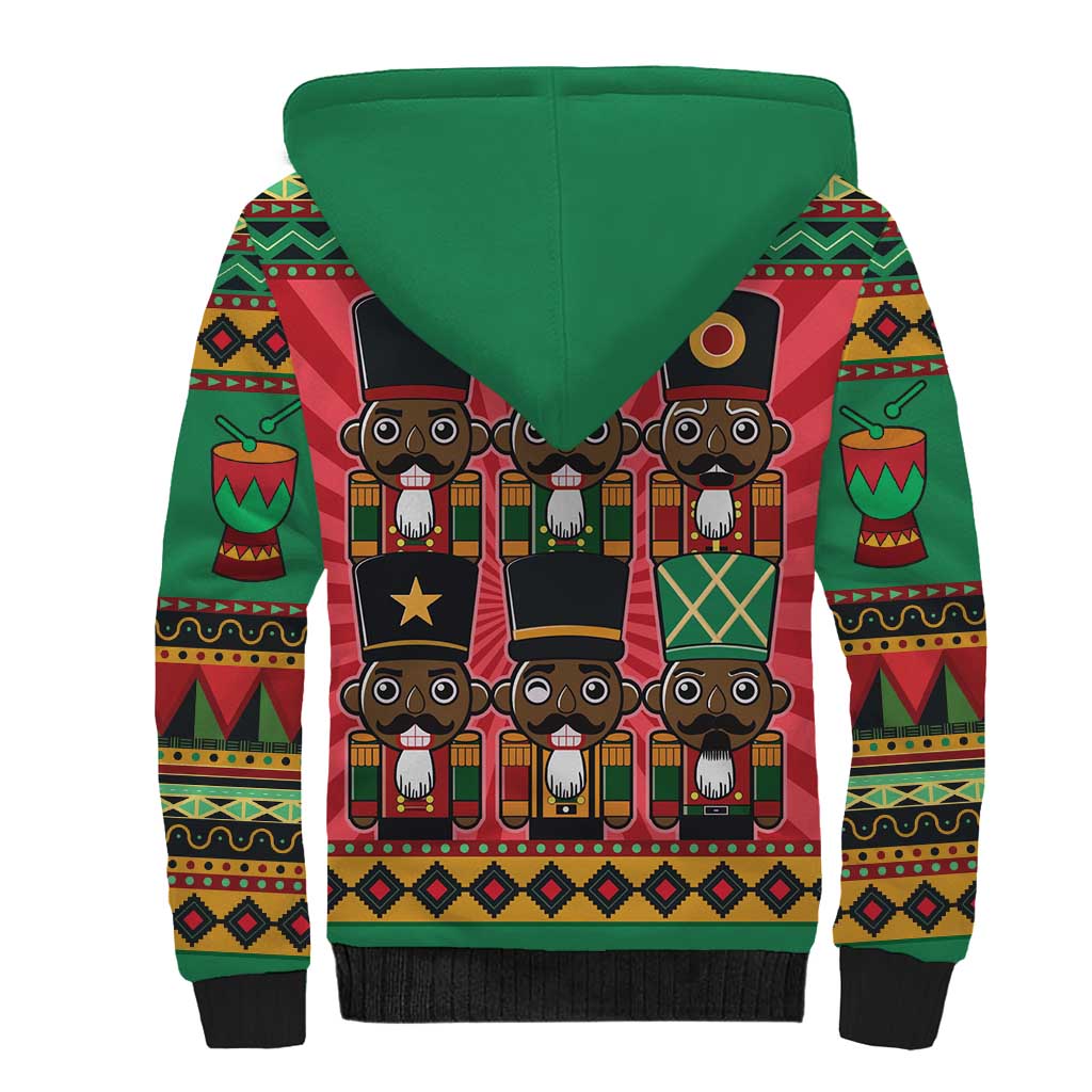 Black Nutcrackers Sherpa Hoodie Afro Christmas - Wonder Print Shop