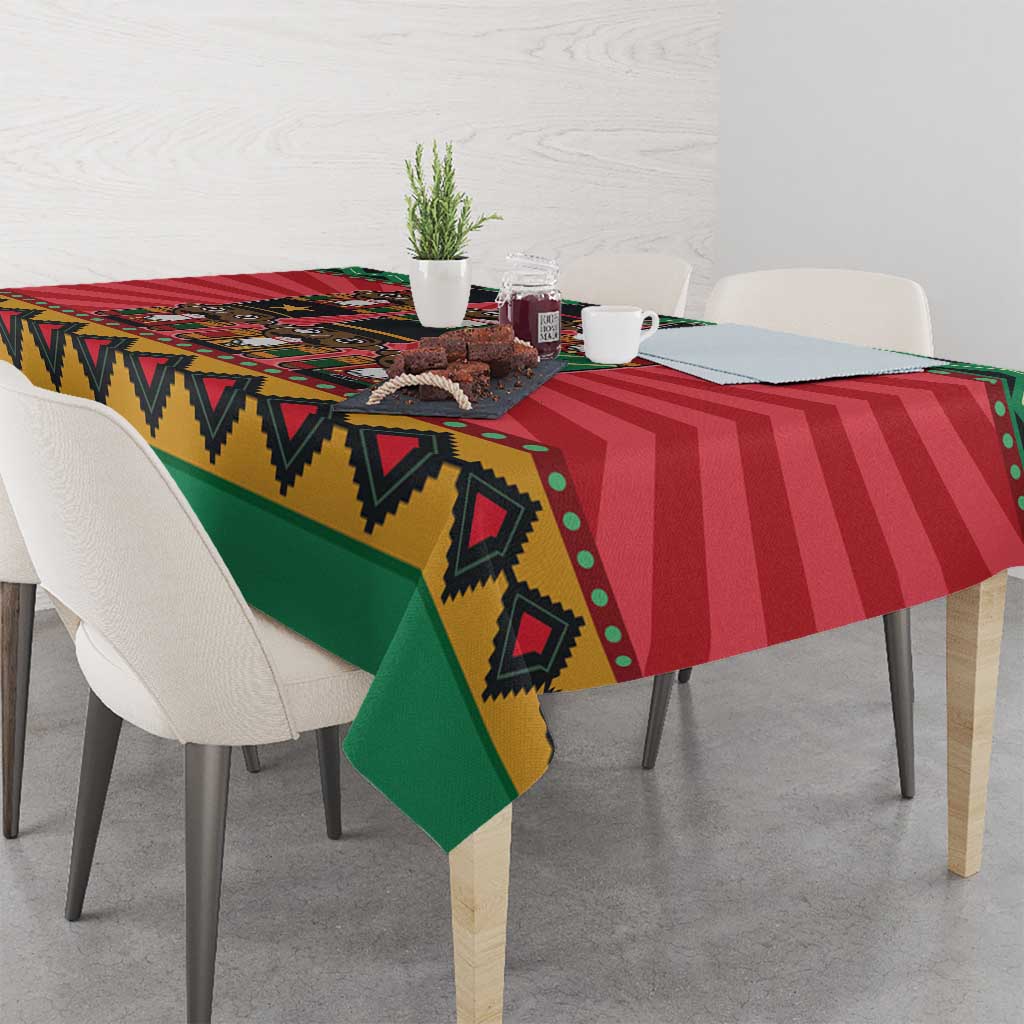 Black Nutcrackers Tablecloth Afro Christmas - Wonder Print Shop