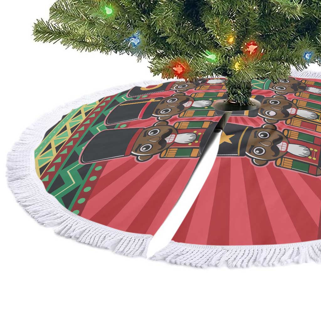 Black Nutcrackers Tree Skirt Afro Christmas - Wonder Print Shop