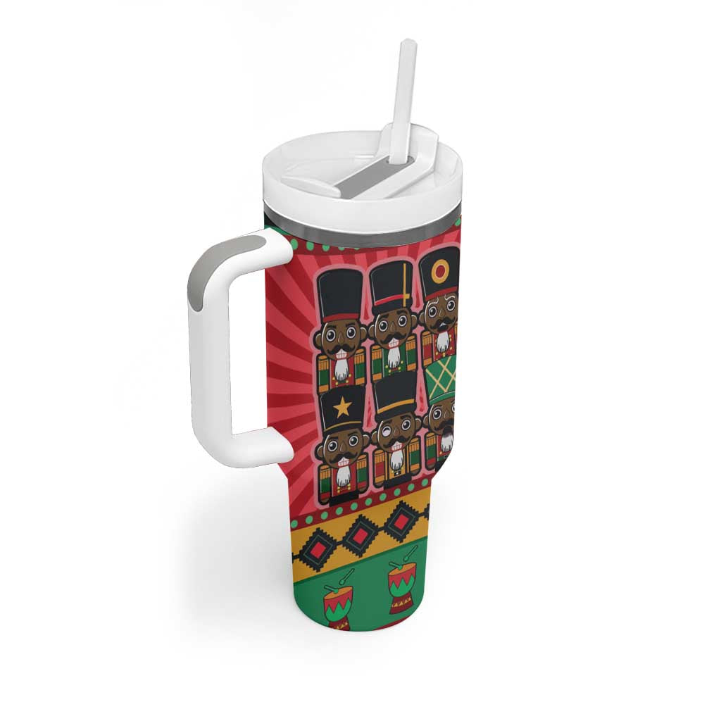 Black Nutcrackers Tumbler With Handle Afro Christmas - Wonder Print Shop