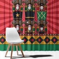 Black Nutcrackers Window Curtain Afro Christmas - Wonder Print Shop