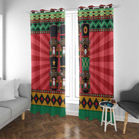 Black Nutcrackers Window Curtain Afro Christmas - Wonder Print Shop