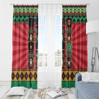 Black Nutcrackers Window Curtain Afro Christmas - Wonder Print Shop