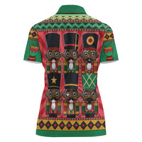 Black Nutcrackers Women Polo Shirt Afro Christmas - Wonder Print Shop