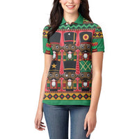 Black Nutcrackers Women Polo Shirt Afro Christmas - Wonder Print Shop