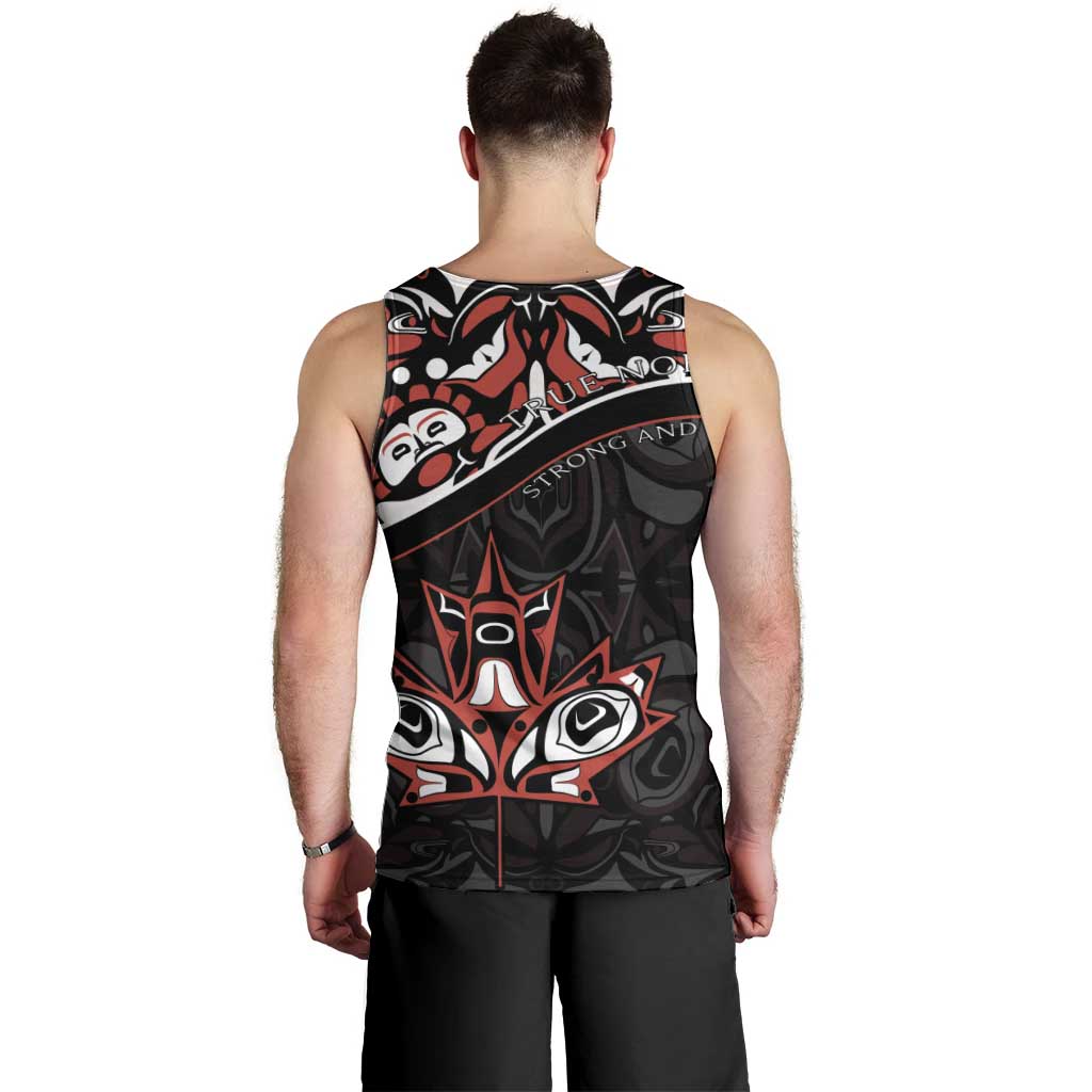 Canada Day Men Tank Top Haida Maple Leaf Style Tattoo Black - Wonder Print Shop