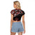 Canada Day Raglan Cropped T Shirt Haida Maple Leaf Style Tattoo Black - Wonder Print Shop