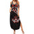 Canada Day Summer Maxi Dress Haida Maple Leaf Style Tattoo Black - Wonder Print Shop