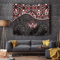 Canada Day Tapestry Haida Maple Leaf Style Tattoo Black - Wonder Print Shop