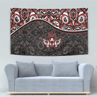 Canada Day Tapestry Haida Maple Leaf Style Tattoo Black - Wonder Print Shop