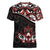 Canada Day Women V-Neck T-Shirt Haida Maple Leaf Style Tattoo Black - Wonder Print Shop