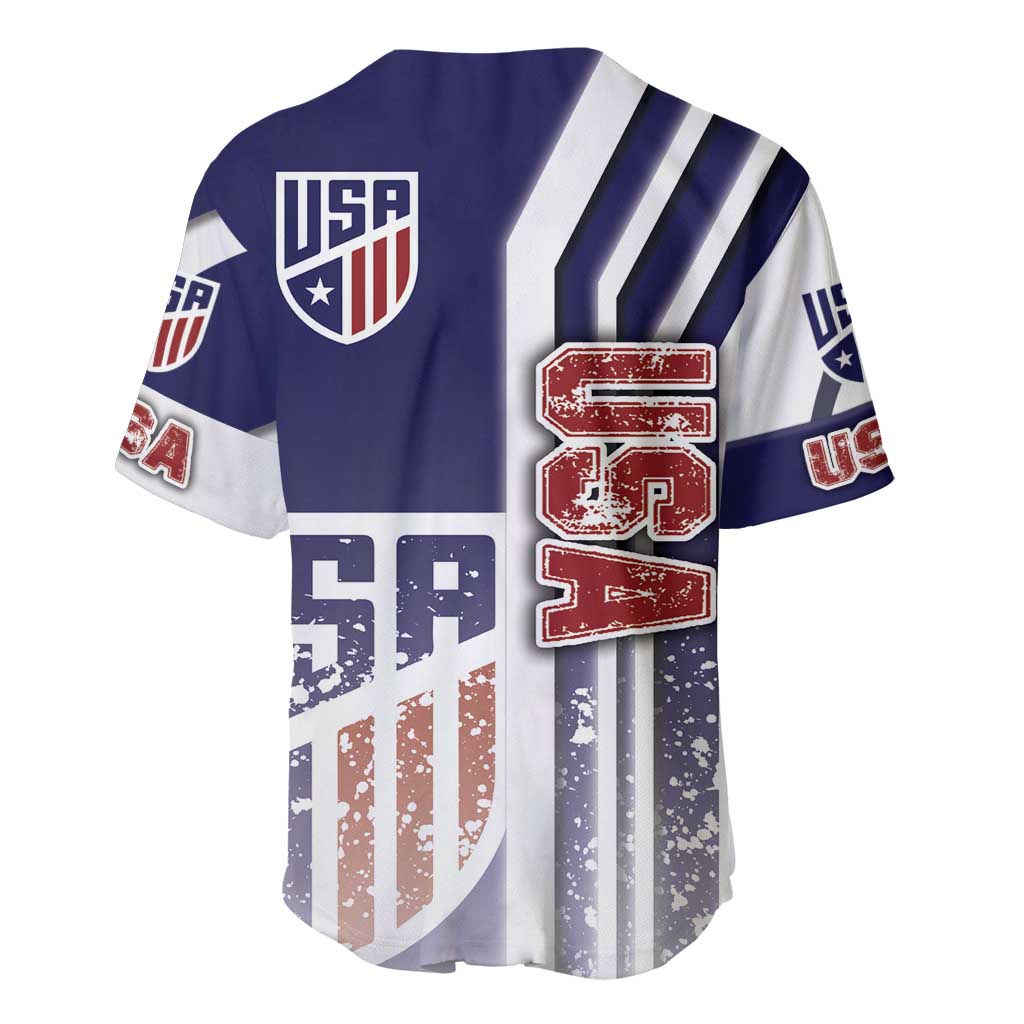 USA Soccer Baseball Jersey The Stars and Stripes Football - Road To Champion