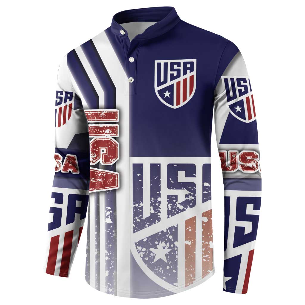 USA Soccer Button Sweatshirt The Stars and Stripes Football - Road To Champion