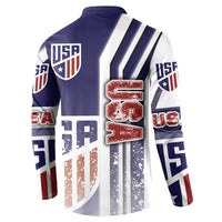 USA Soccer Button Sweatshirt The Stars and Stripes Football - Road To Champion