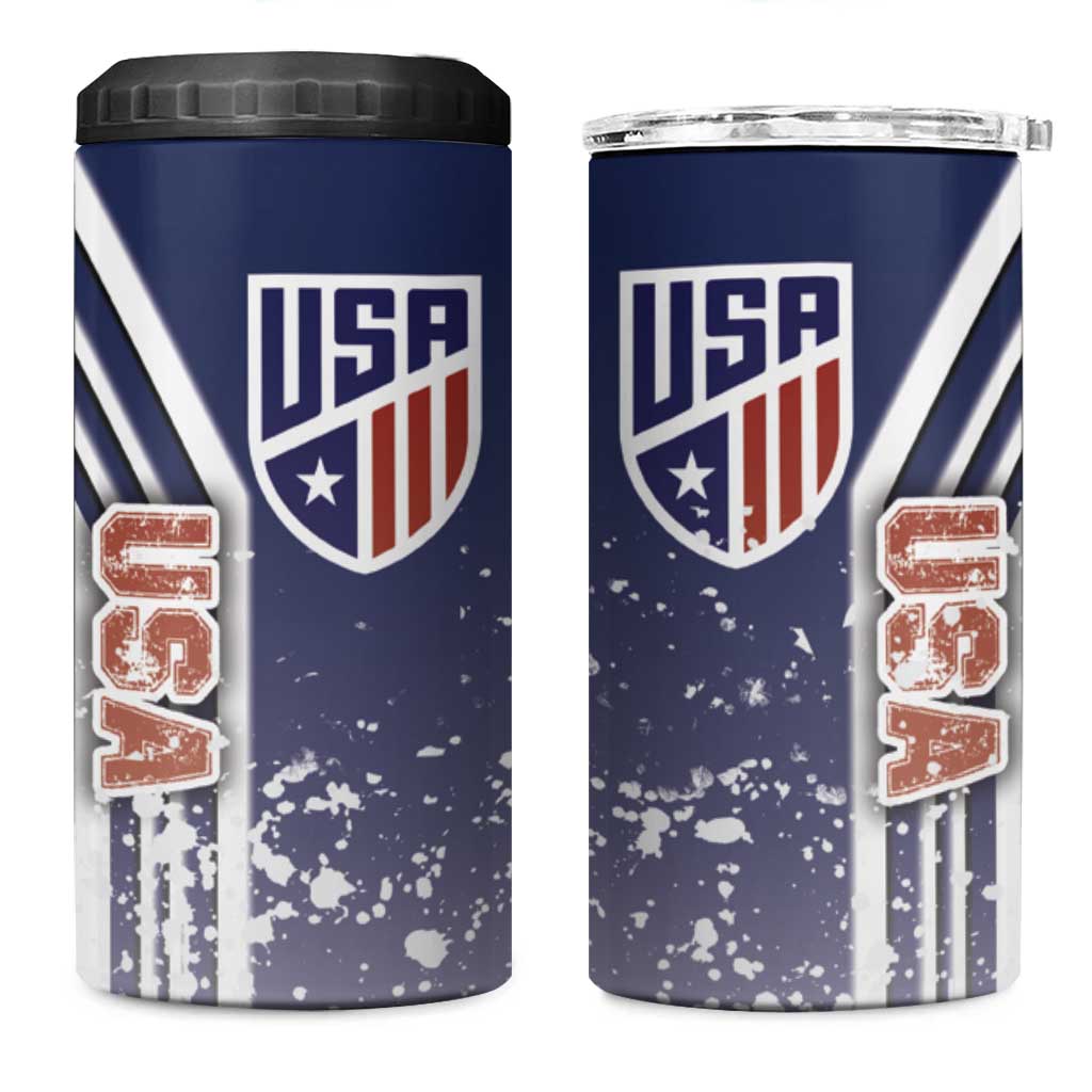USA Soccer 4 in 1 Can Cooler Tumbler The Stars and Stripes Football - Road To Champion