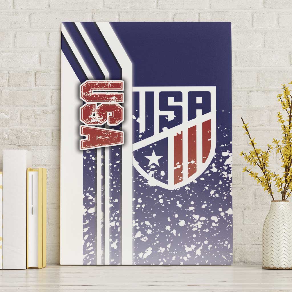 USA Soccer Canvas Wall Art The Stars and Stripes Football - Road To Champion