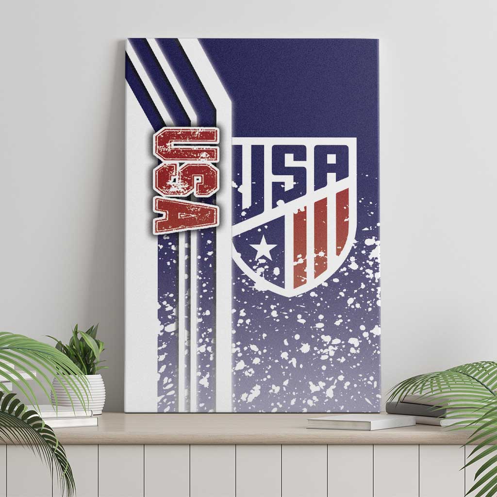USA Soccer Canvas Wall Art The Stars and Stripes Football - Road To Champion