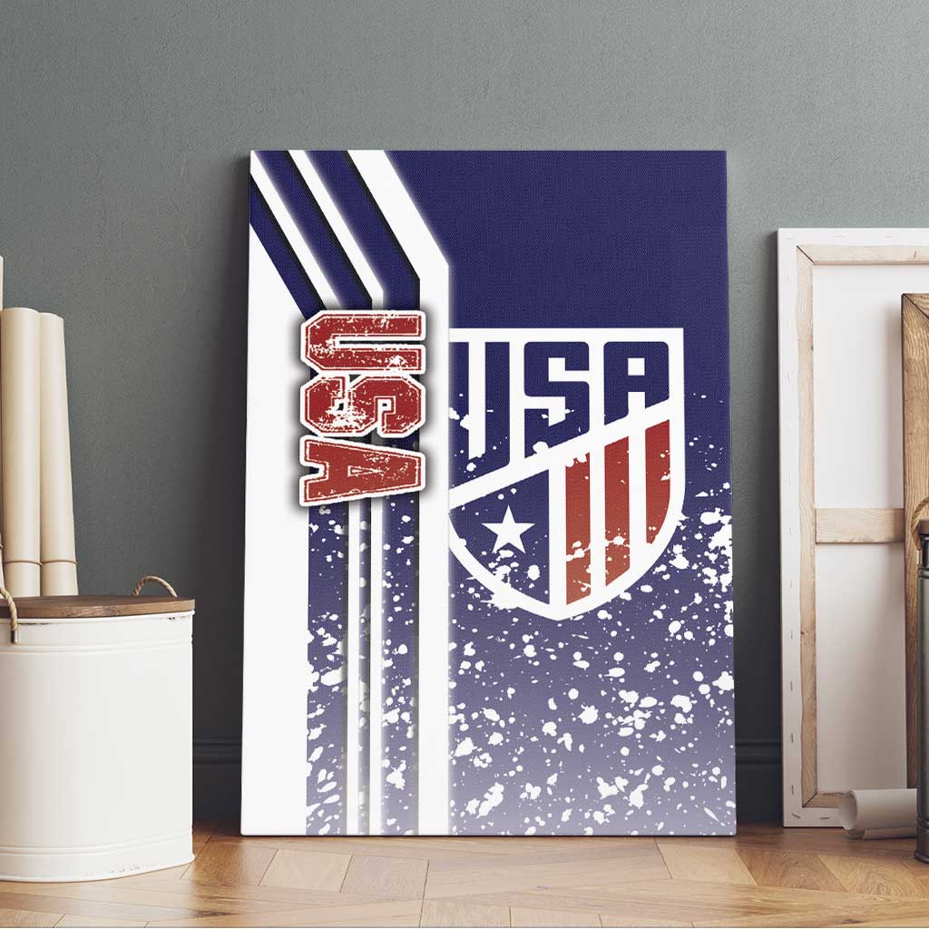 USA Soccer Canvas Wall Art The Stars and Stripes Football - Road To Champion