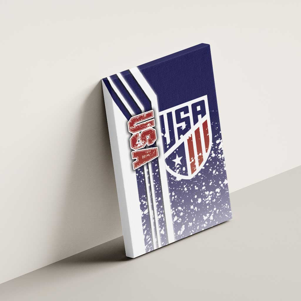 USA Soccer Canvas Wall Art The Stars and Stripes Football - Road To Champion