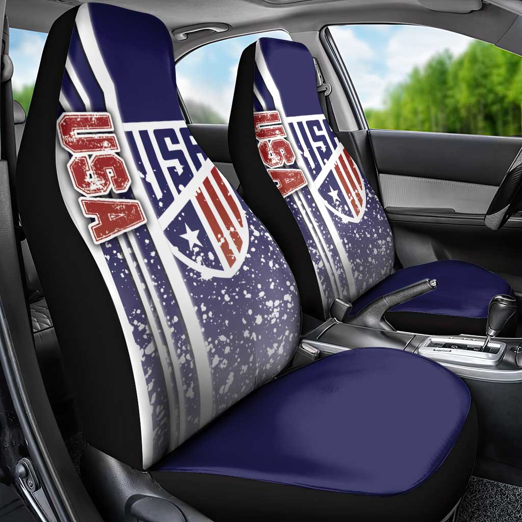 USA Soccer Car Seat Cover The Stars and Stripes Football - Road To Champion
