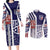 USA Soccer Couples Matching Long Sleeve Bodycon Dress and Long Sleeve Button Shirt The Stars and Stripes Football - Road To Champion