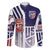 USA Soccer Family Matching Off The Shoulder Long Sleeve Dress and Hawaiian Shirt The Stars and Stripes Football - Road To Champion