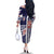 USA Soccer Family Matching Off The Shoulder Long Sleeve Dress and Hawaiian Shirt The Stars and Stripes Football - Road To Champion