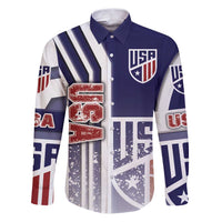 USA Soccer Family Matching Puletasi and Hawaiian Shirt The Stars and Stripes Football - Road To Champion