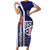 USA Soccer Family Matching Short Sleeve Bodycon Dress and Hawaiian Shirt The Stars and Stripes Football - Road To Champion