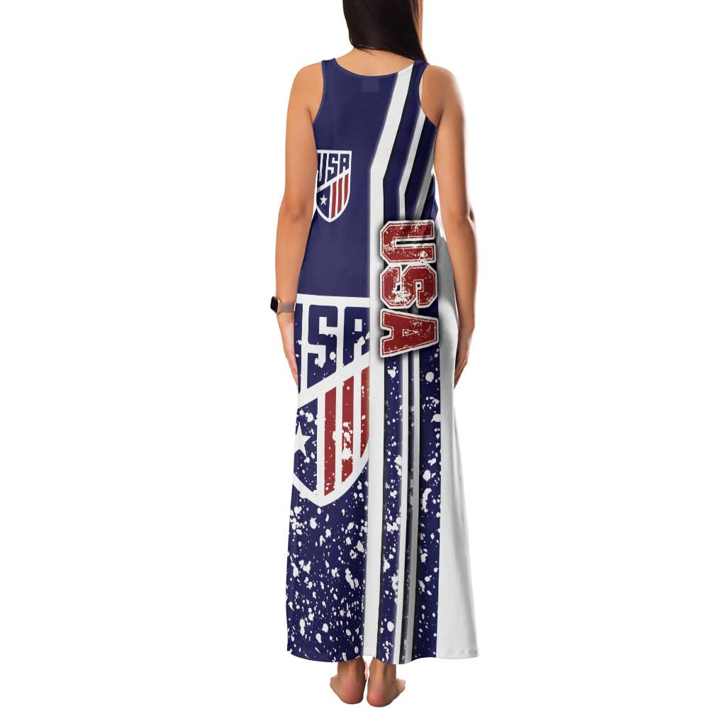 USA Soccer Family Matching Tank Maxi Dress and Hawaiian Shirt The Stars and Stripes Football - Road To Champion