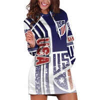 USA Soccer Hoodie Dress The Stars and Stripes Football - Road To Champion