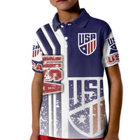 USA Soccer Kid Polo Shirt The Stars and Stripes Football - Road To Champion - Wonder Print Shop