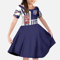 USA Soccer Kid Short Sleeve Dress The Stars and Stripes Football - Road To Champion - Wonder Print Shop