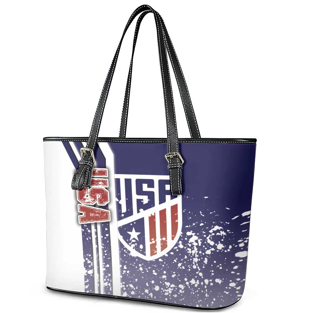 USA Soccer Leather Tote Bag The Stars and Stripes Football - Road To Champion